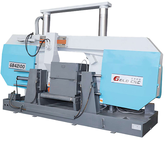 GB42100 GoldCNC — мостовой ленточнопильный станок для тяжёлой резки